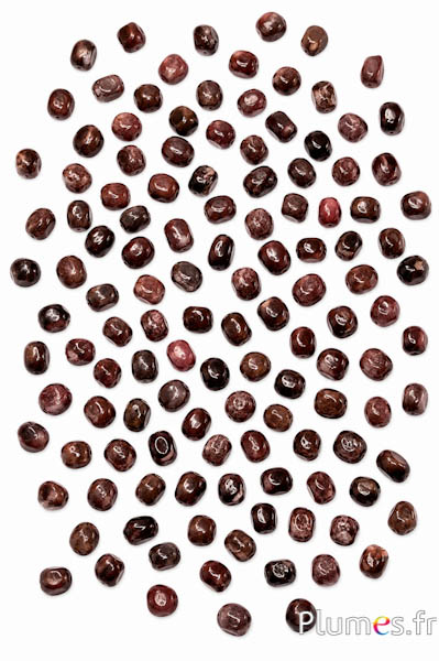 Granat Nuggetsperlen - Ø 7-9 mm - rotbraun